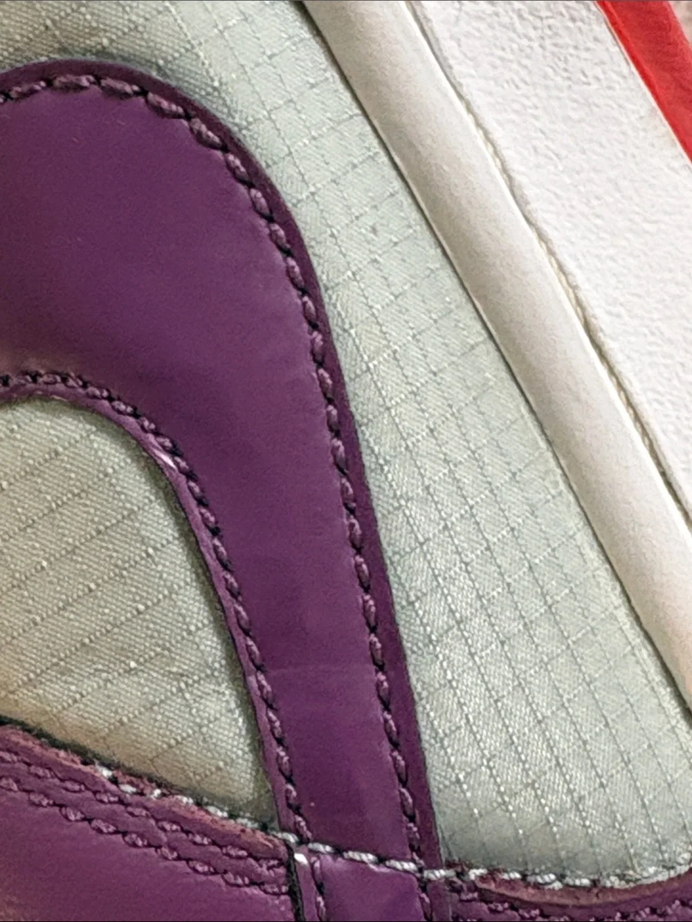 Nike Purple and Gray Low-Top Sneaker Heel Detail